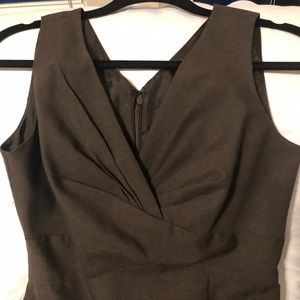 Solid Chocolate Brown Sleeveless dress